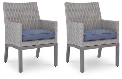 Half Moon Beach - Arm Chair With Cushion (Set of 2) - Blue / Gray Chair Sets by Signature Design by Ashley® - Walls Furniture & Mattress