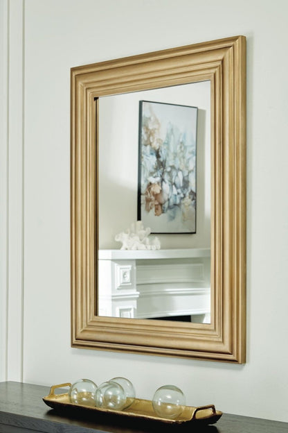 Keneriah - Accent Mirror - Gold Finish Accent Mirrors by Signature Design by Ashley® - Walls Furniture & Mattress