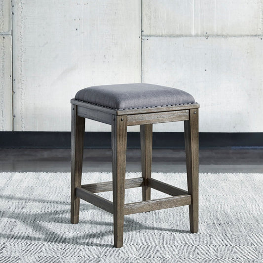 Sonoma Road - Upholstered Console Stool - Weathered Beaten Bark Counter Height (24" - 27") by Liberty Furniture - Walls Furniture & Mattress