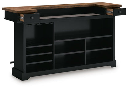 Wildenauer - Bar - Brown / Black Bar Tables by Signature Design by Ashley® - Walls Furniture & Mattress