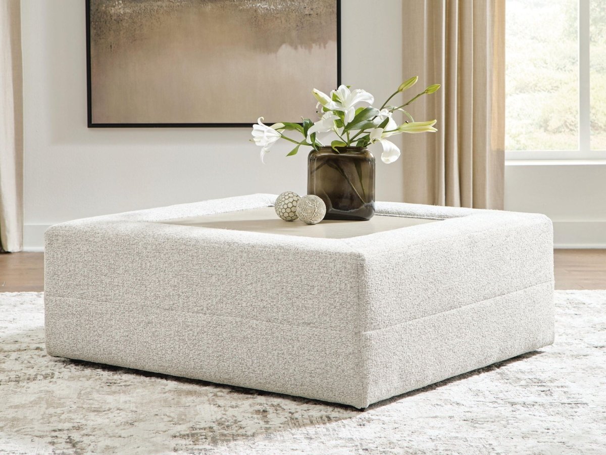 Ashbourne Estate - Oversized Accent Ottoman - Snowstone Accent Ottomans by Signature Design by Ashley® - Walls Furniture & Mattress