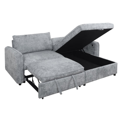 Finn - 2 Piece Sectional (LAF Sofa/Chaise) - Gray Sleeper Sectionals by New Classic - Walls Furniture & Mattress
