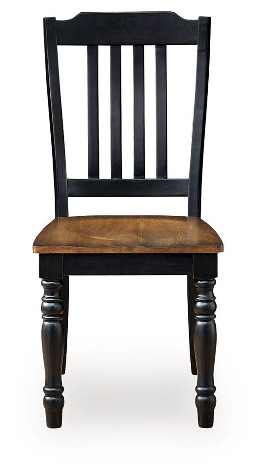 Clorazi - Dining Room Side Chair (Set of 2) - Black / Brown Chair Sets by Signature Design by Ashley® - Walls Furniture & Mattress