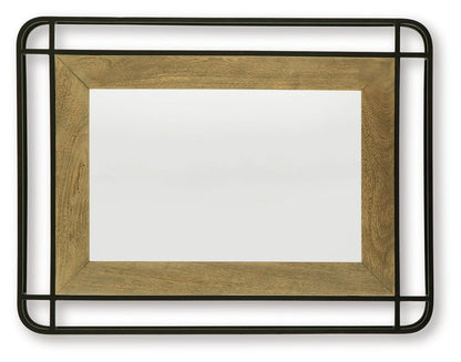 Beelman - Black / Brown - Accent Mirror Accent Mirrors by Signature Design by Ashley® - Walls Furniture & Mattress