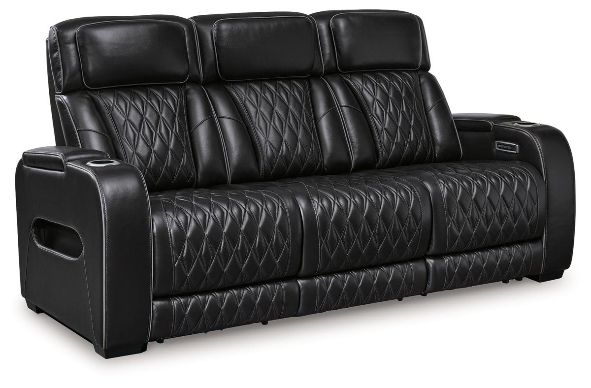Boyington - 2 Pc. - Power Reclining Sofa And Loveseat - Black Reclining Sofas & Loveseats by Signature Design by Ashley® - Walls Furniture & Mattress