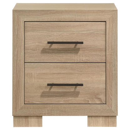 Arielle - 2 - Drawer Bedroom Nightstand With Casters - Light Oak Accent Nightstands by Coaster Fine Furniture - Walls Furniture & Mattress