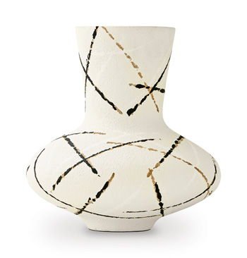 Brockford - Vase - Cream / Black / Brown Vases & Jars by Signature Design by Ashley® - Walls Furniture & Mattress