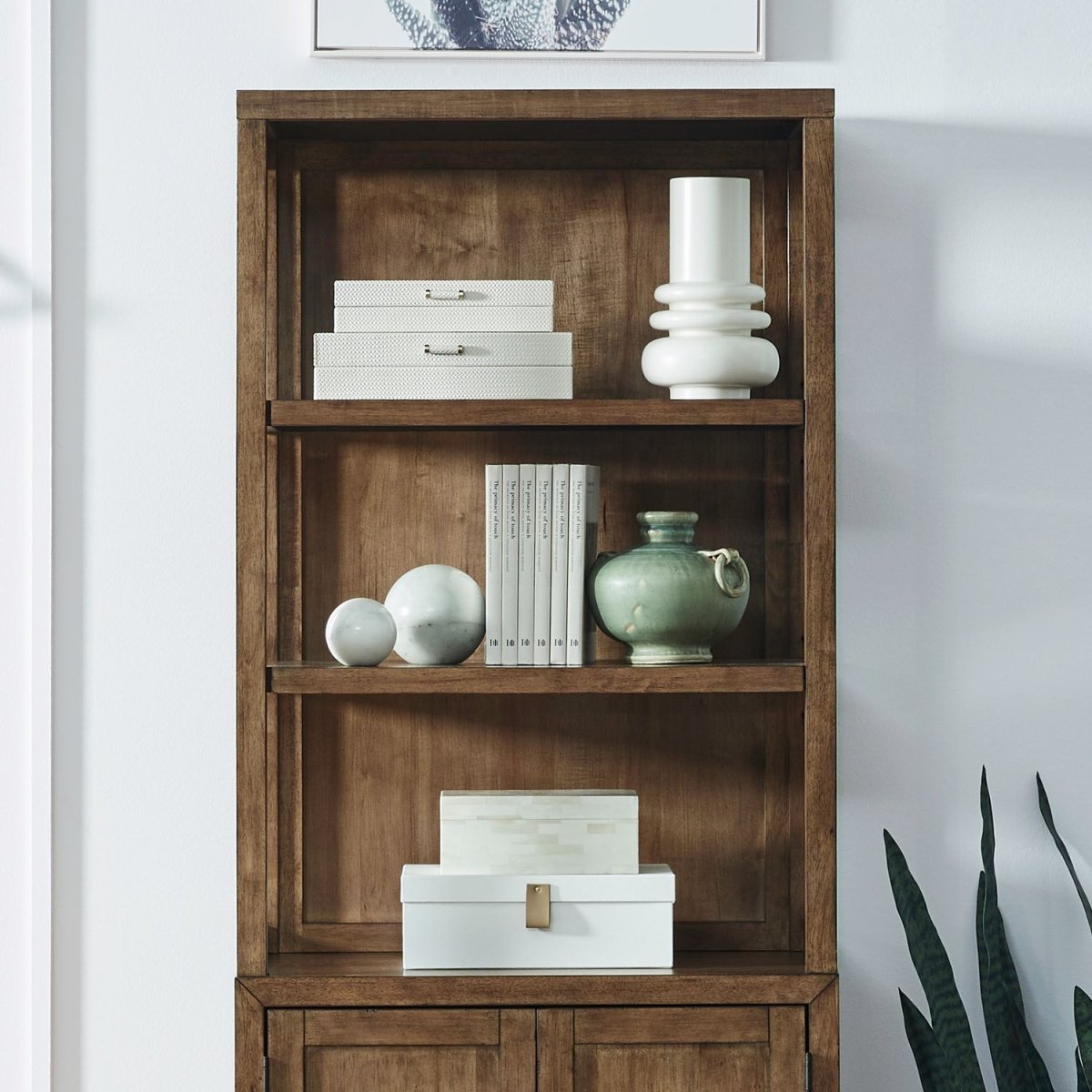 Shaker Lakes - Bookcase Hutch - Harvest Brown Cabinet & Bookcase Parts by Liberty Furniture - Walls Furniture & Mattress