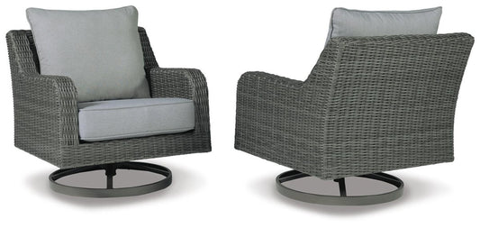 Elite Park - Swivel Lounge w/ Cushion - Gray Swivel Chairs by Signature Design by Ashley® - Walls Furniture & Mattress