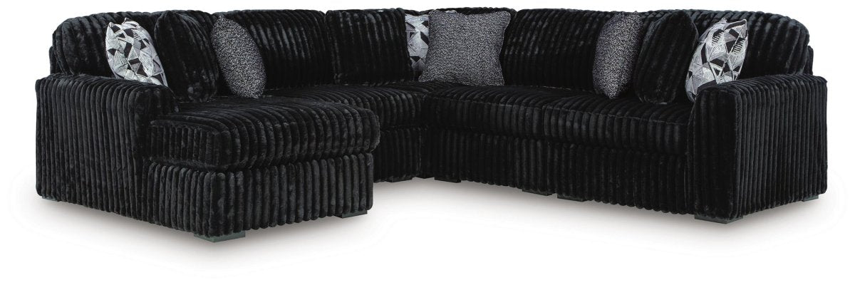 Midnight - Madness - Sectional Stationary Sectionals by Signature Design by Ashley® - Walls Furniture & Mattress