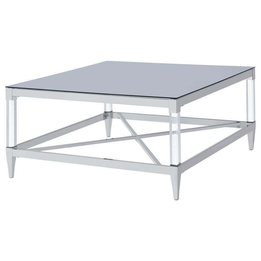 Lindley - Square Tempered Mirror Acrylic Table End Tables by Coaster Fine Furniture - Walls Furniture & Mattress