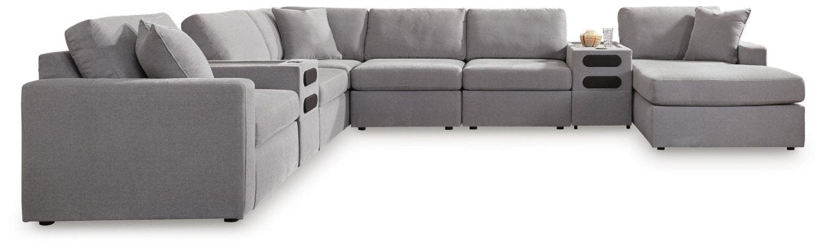 Modmax - U-Shaped Sectional - Granite Stationary Sectionals by Signature Design by Ashley® - Walls Furniture & Mattress