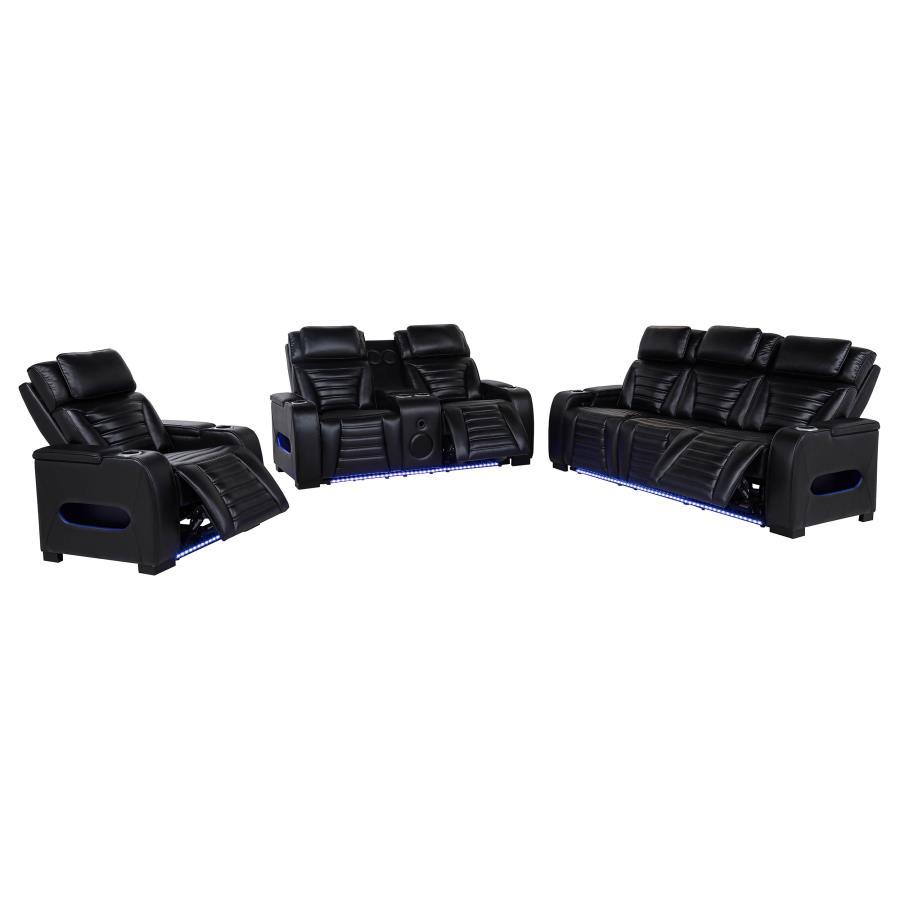 Zuma - Faux Leather Dual Power LED Sofa Set Reclining Sofas & Loveseats by Coaster Fine Furniture - Walls Furniture & Mattress