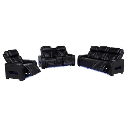 Zuma - Faux Leather Dual Power LED Sofa Set Reclining Sofas & Loveseats by Coaster Fine Furniture - Walls Furniture & Mattress
