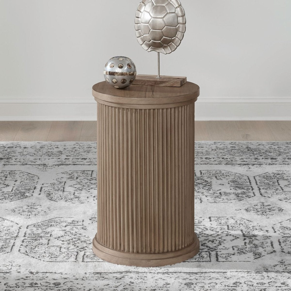 Haven Hills - Round Chairside Table - Camel Beige Chair Side Tables by Liberty Furniture - Walls Furniture & Mattress