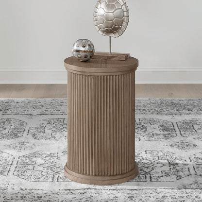 Haven Hills - Round Chairside Table - Camel Beige Chair Side Tables by Liberty Furniture - Walls Furniture & Mattress