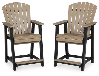Fairen Trail - Barstool (Set of 2) - Black / Driftwood Stool Sets by Signature Design by Ashley® - Walls Furniture & Mattress