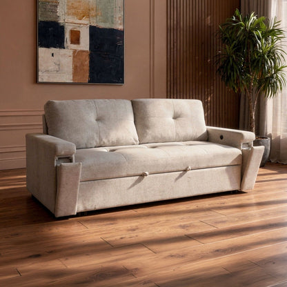 Breeze - Sleeper Sofa - Sand Sleeper Sofas by New Classic - Walls Furniture & Mattress