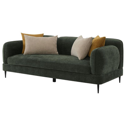 Jade - Chenille Upholstered Modern Track Arm Sofa Stationary Sofas by Coaster Fine Furniture - Walls Furniture & Mattress