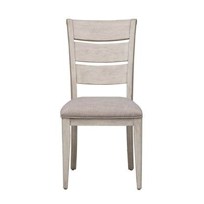 Farmhouse Reimagined - Ladder Back Upholstered Side Chair - White Side Chairs by Liberty Furniture - Walls Furniture & Mattress