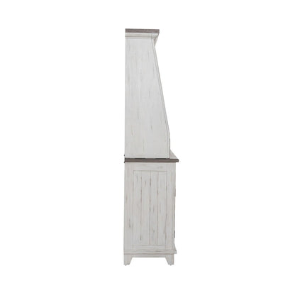 River Place - Server & Hutch - White Hutches & Buffets by Liberty Furniture - Walls Furniture & Mattress