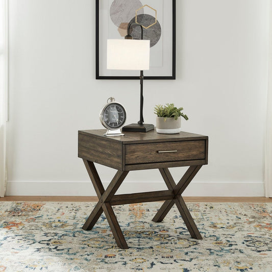 Lennox - Drawer End Table - Dark Brown End Tables by Liberty Furniture - Walls Furniture & Mattress