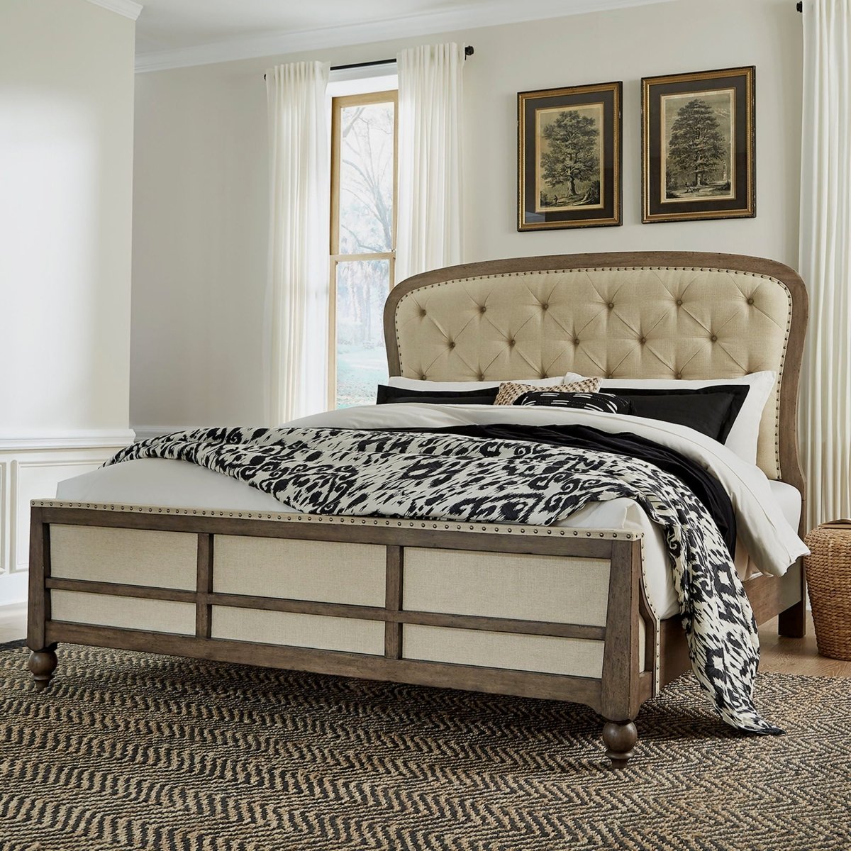 Americana Farmhouse - Shelter Bed Upholstered Beds by Liberty Furniture - Walls Furniture & Mattress