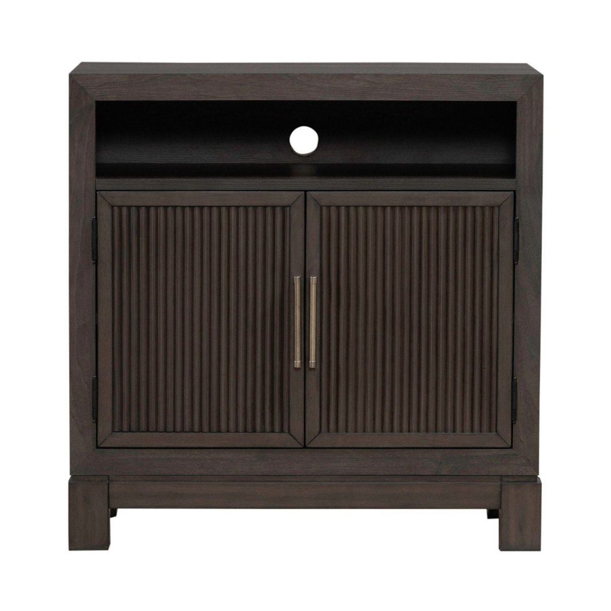 Modern Edge - Bedside Chest With Charging Station - Brown Nightstands w/ Charging Stations by Liberty Furniture - Walls Furniture & Mattress