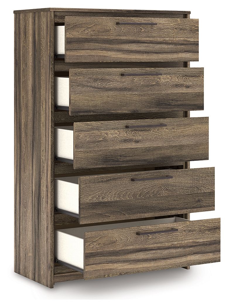 Elbrim - Brown - Five Drawer Chest Accent Chests by Signature Design by Ashley® - Walls Furniture & Mattress