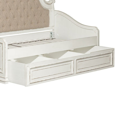 Magnolia Manor - Twin Trundle Unit - Antique White Trundles by Liberty Furniture - Walls Furniture & Mattress