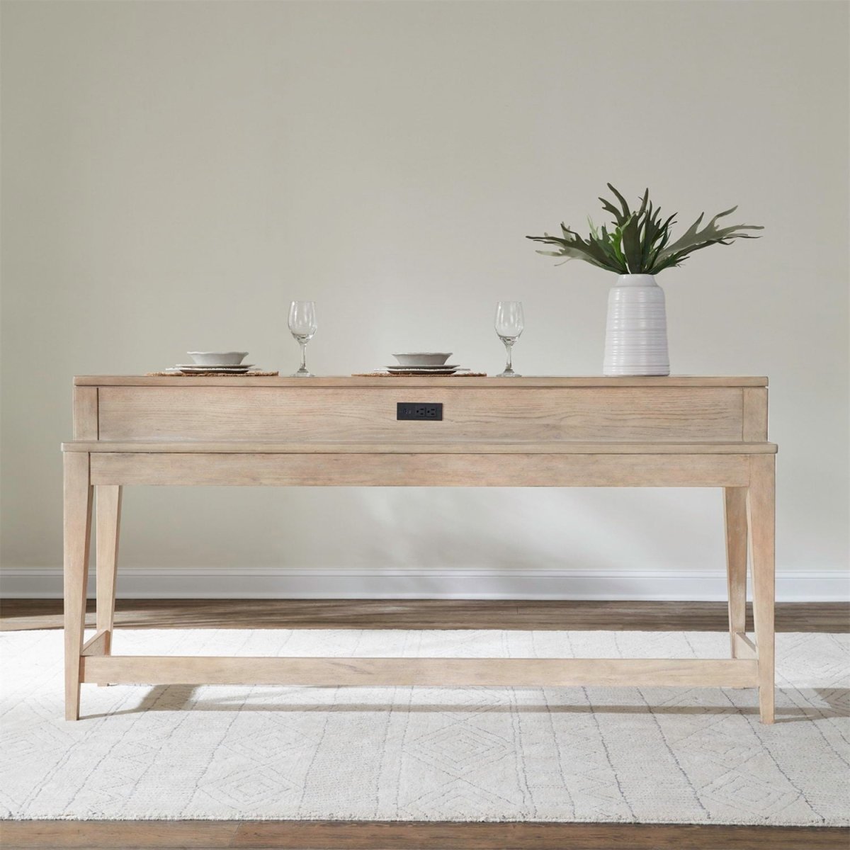 Brentwood - Console Bar Table - Sandstone Console Tables by Liberty Furniture - Walls Furniture & Mattress