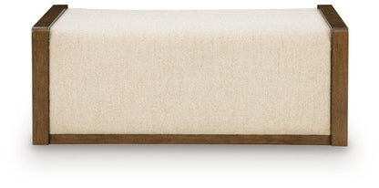 Marxmore - Upholstered Ottoman With Storage - Brown Storage Ottomans by Signature Design by Ashley® - Walls Furniture & Mattress