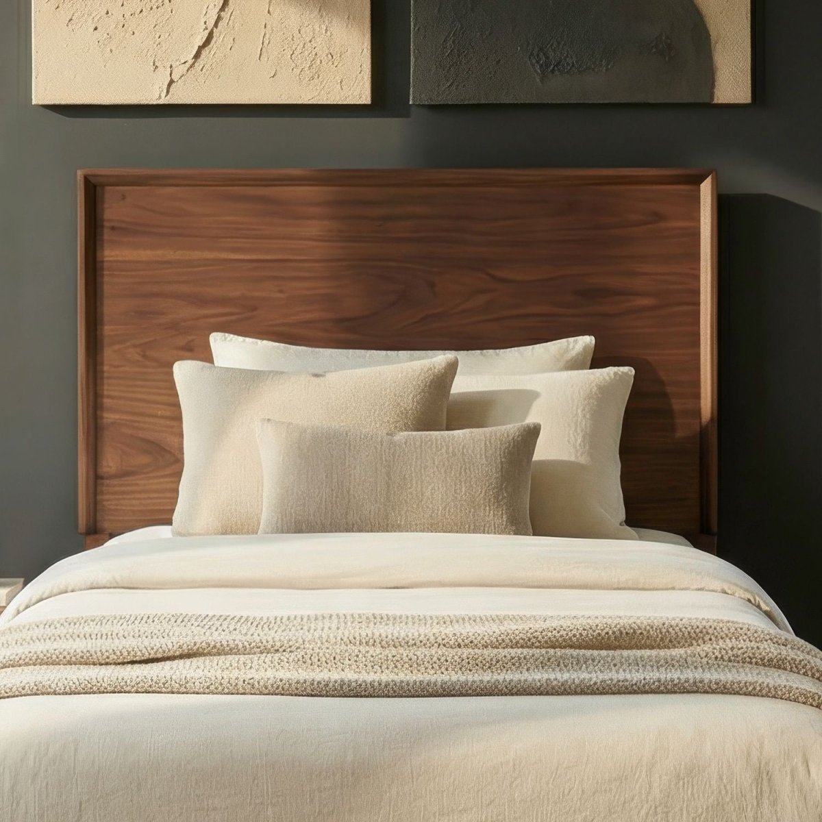 Century Modern - Twin Panel Headboard - Satin Walnut Panel Headboards by Liberty Furniture - Walls Furniture & Mattress