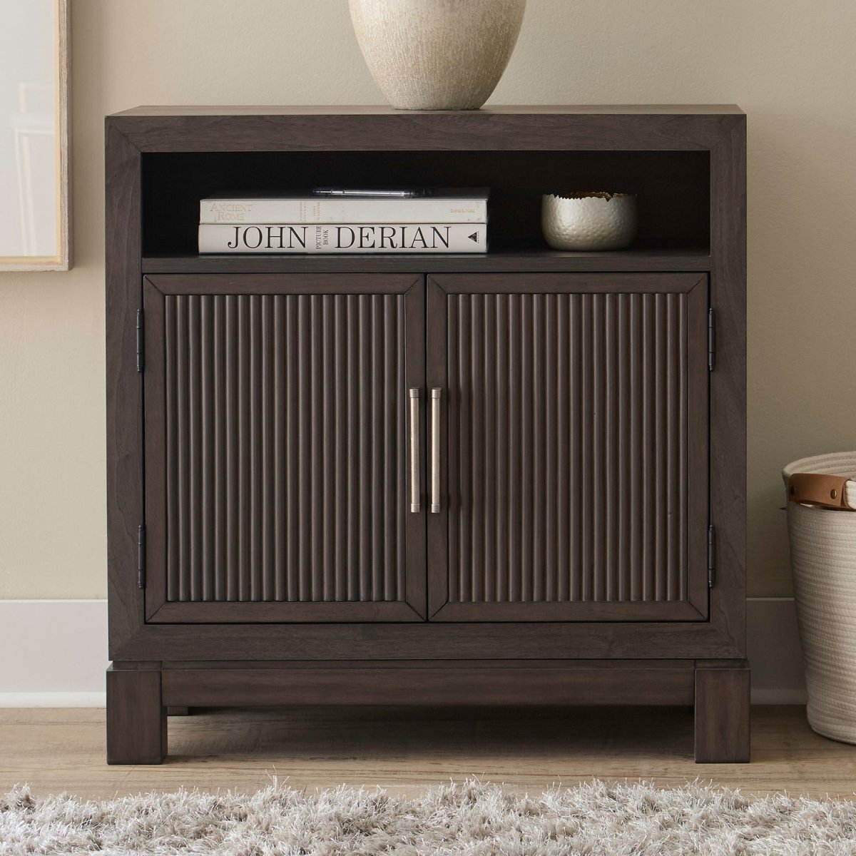 Modern Edge - Bedside Chest With Charging Station - Brown Nightstands w/ Charging Stations by Liberty Furniture - Walls Furniture & Mattress