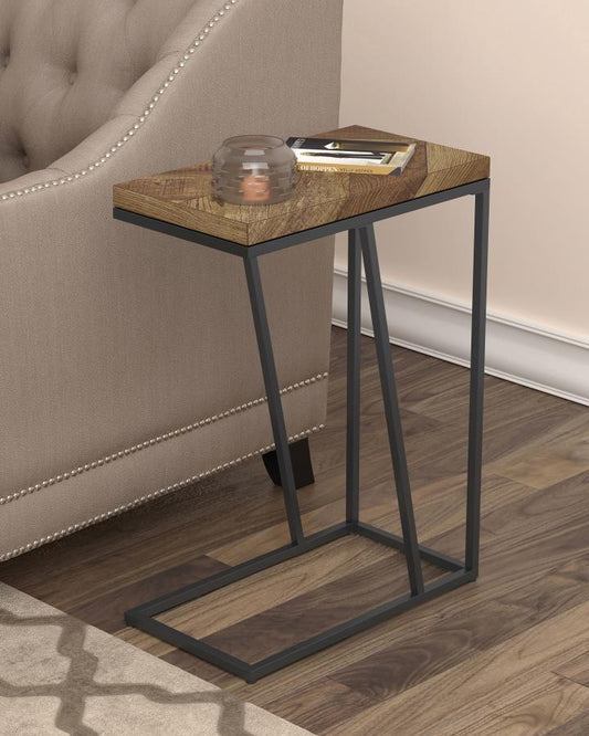 Sergio - Engineered Wood C - Shaped Side Table Side Tables by CoasterEveryday - Walls Furniture & Mattress