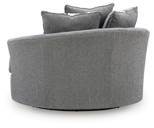 Creston Heights - Oversized Swivel Accent Chair - Smolder Swivel Chairs by Signature Design by Ashley® - Walls Furniture & Mattress