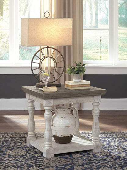 Havalance - Rectangular End Table - Gray / White End Tables by Signature Design by Ashley® - Walls Furniture & Mattress