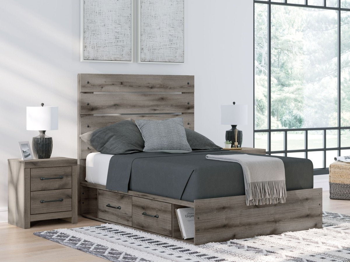 Graystorm - Panel Bed With Storage Storage Beds by Signature Design by Ashley® - Walls Furniture & Mattress