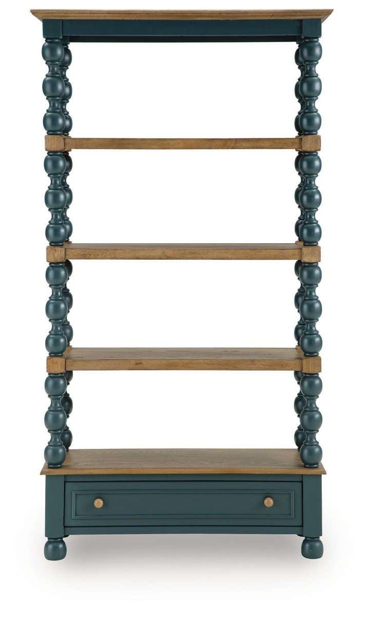 Finnworth - Bookcase - Blue / Brown Standard Bookcases by Signature Design by Ashley® - Walls Furniture & Mattress