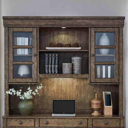 Carolina Park - Credenza Hutch - Brown Hutches by Liberty Furniture - Walls Furniture & Mattress