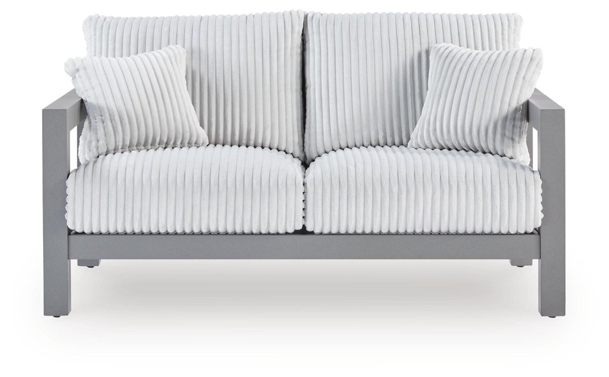 Hurley Park - Loveseat With Cushion - Gray Loveseats by Signature Design by Ashley® - Walls Furniture & Mattress