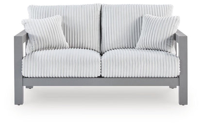 Hurley Park - Loveseat With Cushion - Gray Loveseats by Signature Design by Ashley® - Walls Furniture & Mattress
