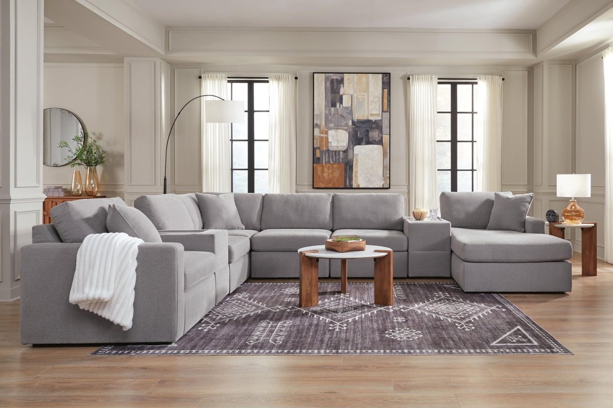Modmax - Sectional - Granite Stationary Sectionals by Signature Design by Ashley® - Walls Furniture & Mattress