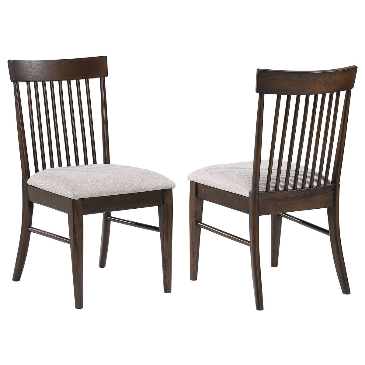 Everton - Wood Dining Side Chair (Set of 2) - Dark Walnut Chair Sets by CoasterEveryday - Walls Furniture & Mattress