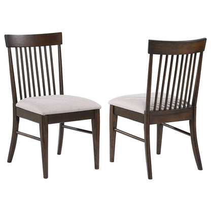 Everton - Wood Dining Side Chair (Set of 2) - Dark Walnut Chair Sets by CoasterEveryday - Walls Furniture & Mattress