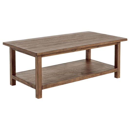 Payne - Wood Coffee Table with Shelf Coffee Tables by Coaster Fine Furniture - Walls Furniture & Mattress