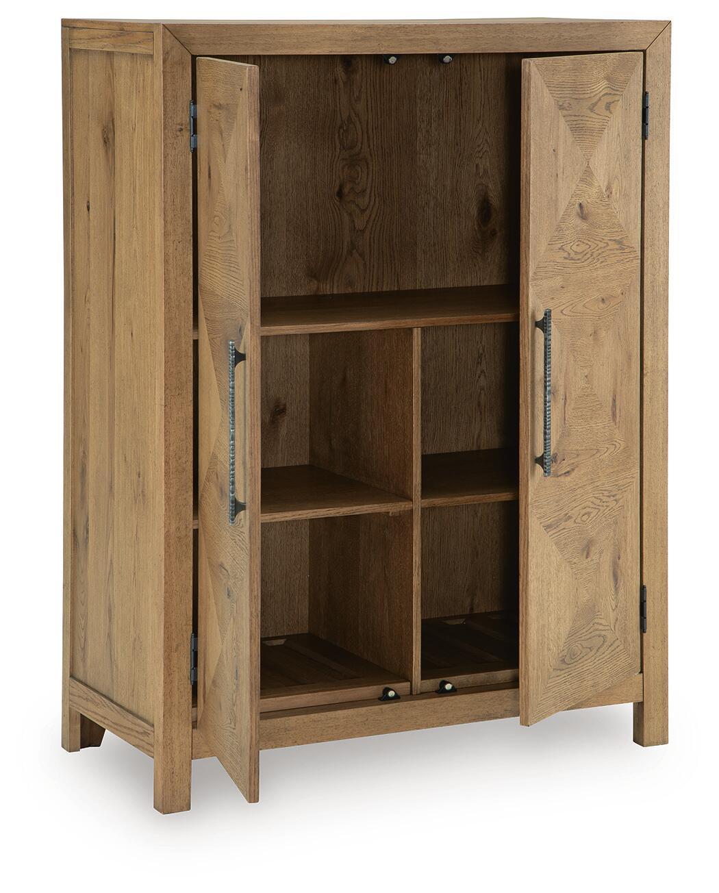 Clayburns - Bar Cabinet - Light Brown Wine Cabinets by Signature Design by Ashley® - Walls Furniture & Mattress