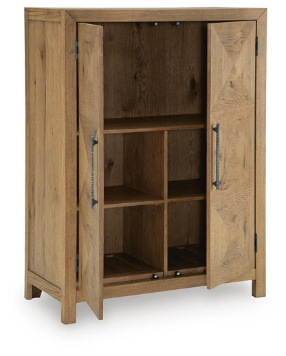 Clayburns - Bar Cabinet - Light Brown Wine Cabinets by Signature Design by Ashley® - Walls Furniture & Mattress