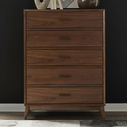 Century Modern - 5 Drawer Chest - Walnut Accent Chests by Liberty Furniture - Walls Furniture & Mattress