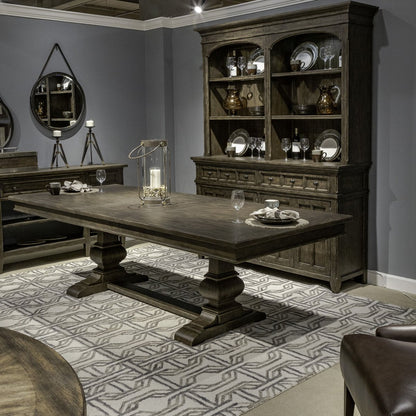 Paradise Valley - Trestle Table - Dark Brown Dining Tables by Liberty Furniture - Walls Furniture & Mattress